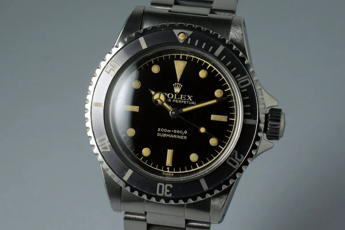 1963 Rolex Submariner 5513 PCG Gilt Chapter Ring Dial