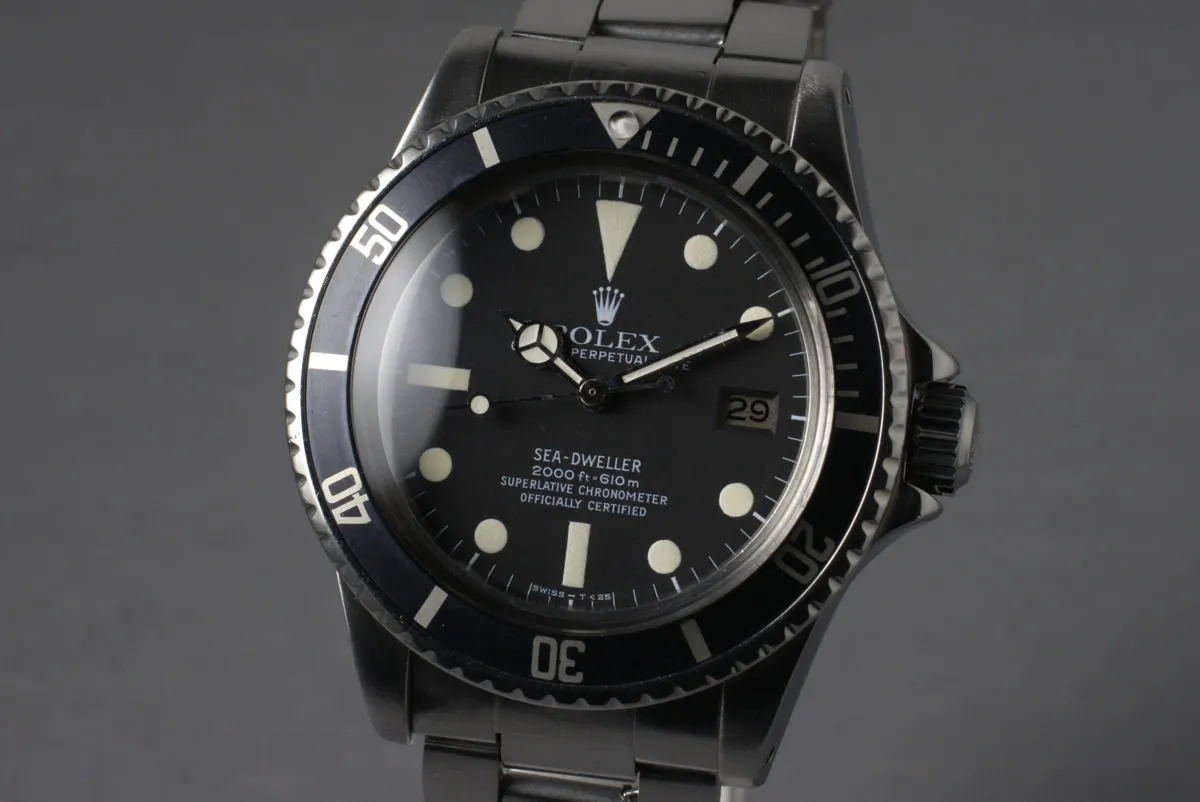 1978 Rolex Sea Dweller Ref: 1665 Mark I ‘Great White’ Dial with Box and Papers