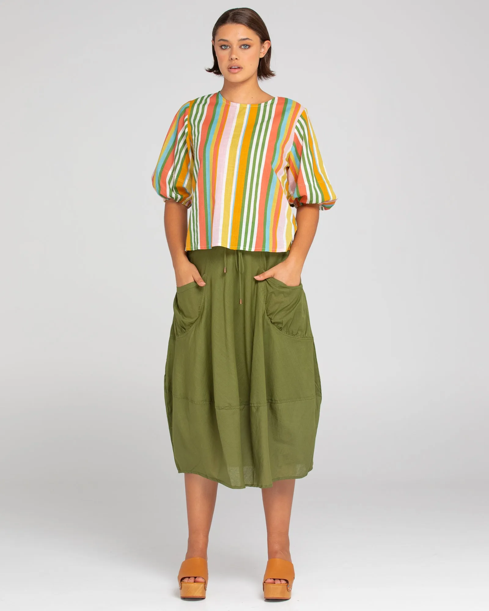 Ava Top - Ailana Stripe
