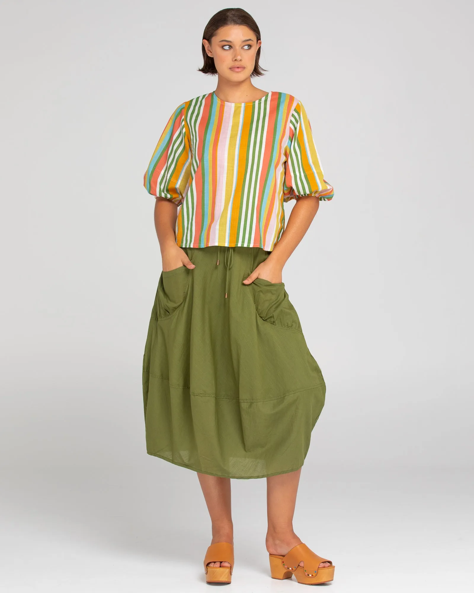 Ava Top - Ailana Stripe