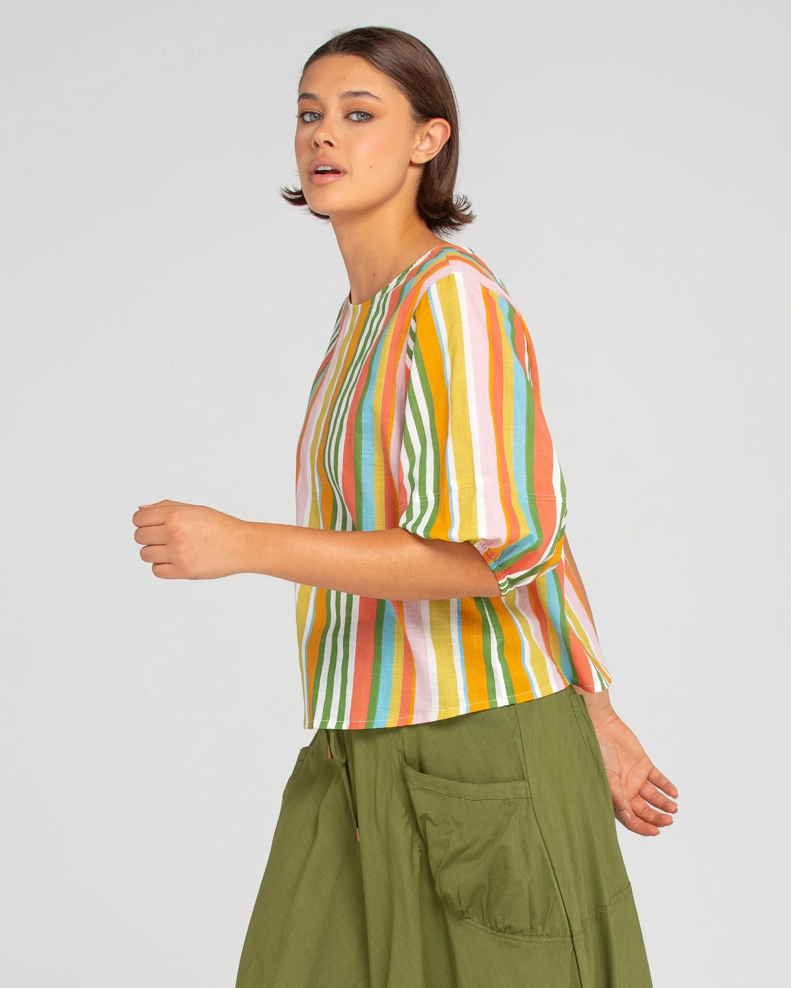 Ava Top - Ailana Stripe