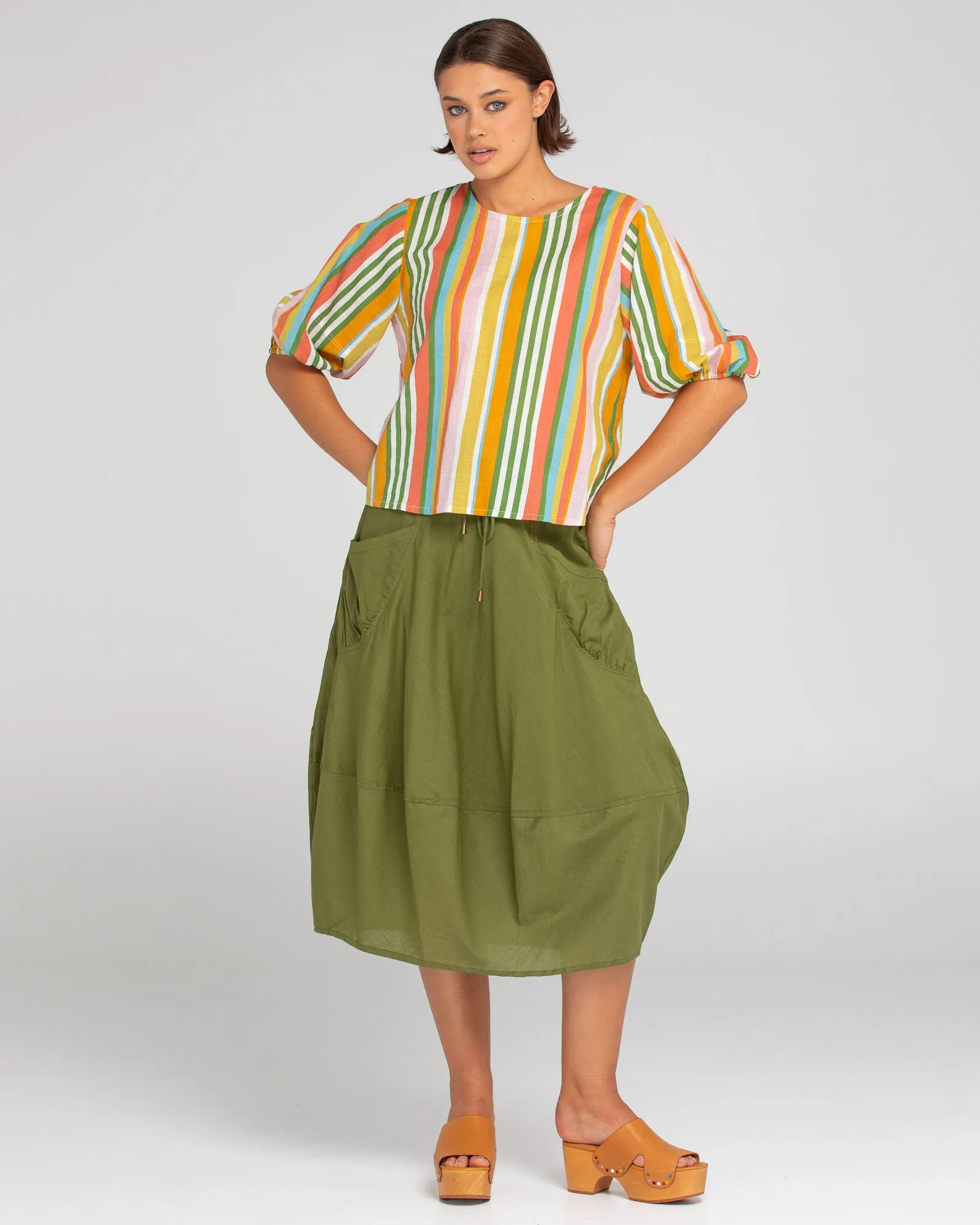 Ava Top - Ailana Stripe