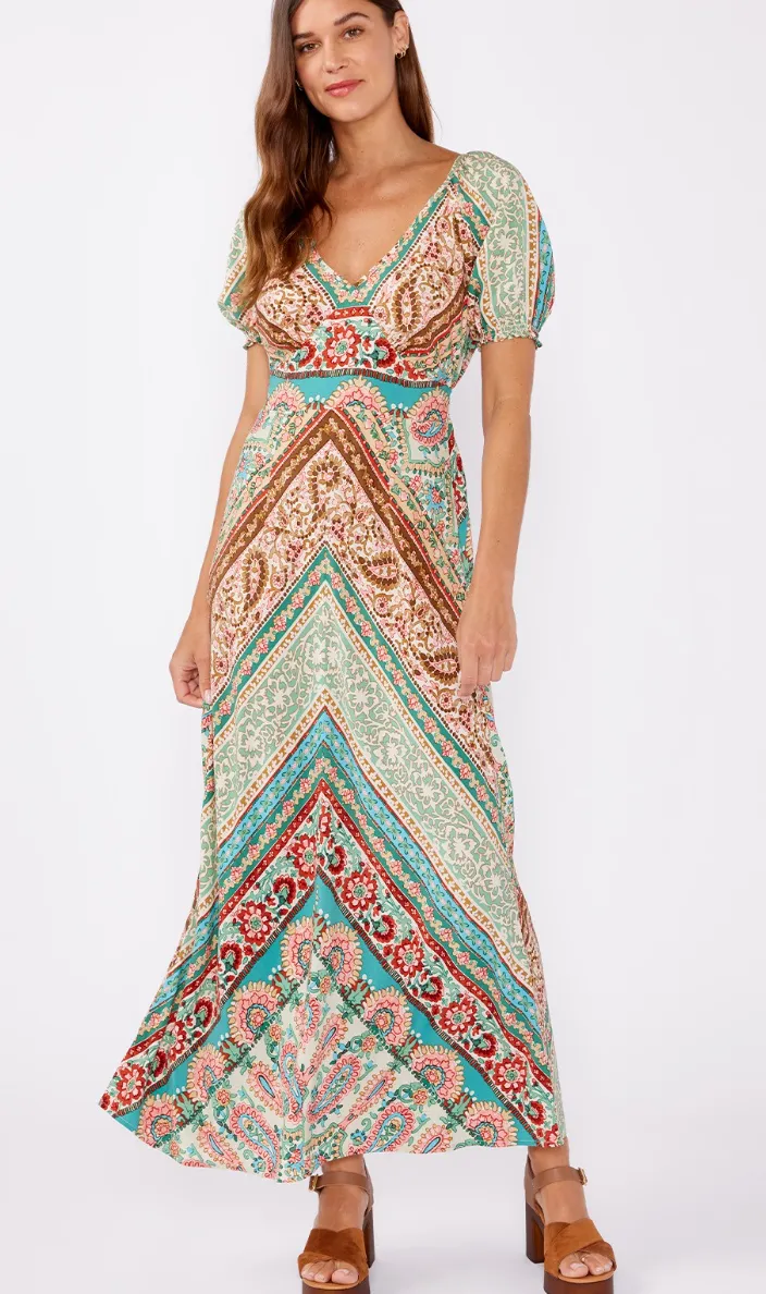 Bohemian V-Neck Maxi Dress