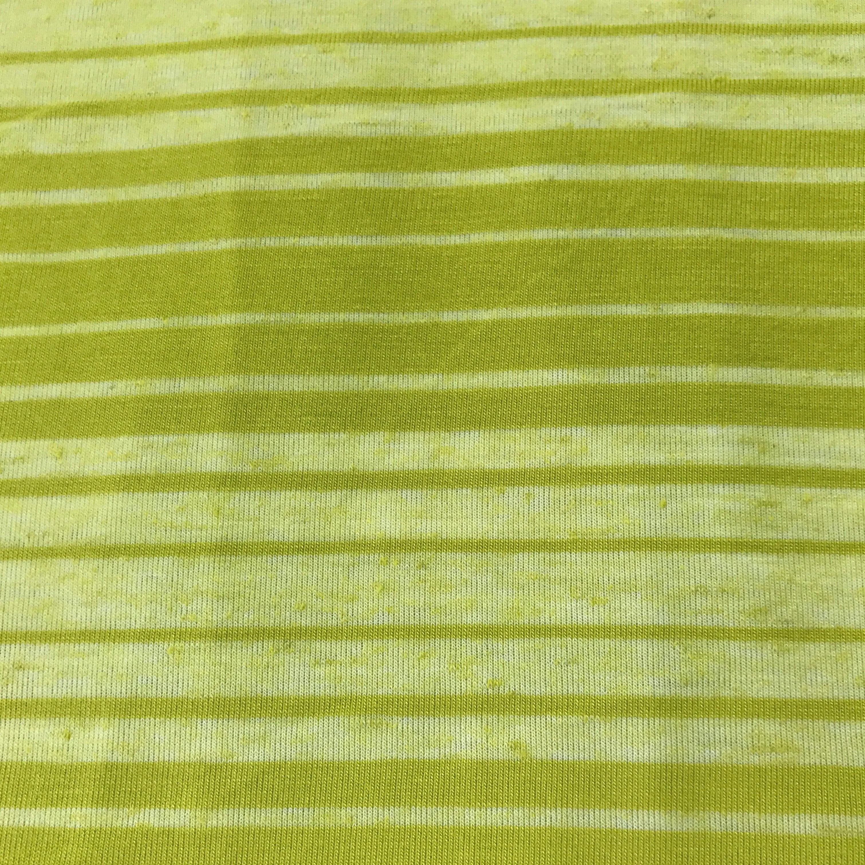 Citrus Stripes on Bamboo/Spandex Jersey Fabric