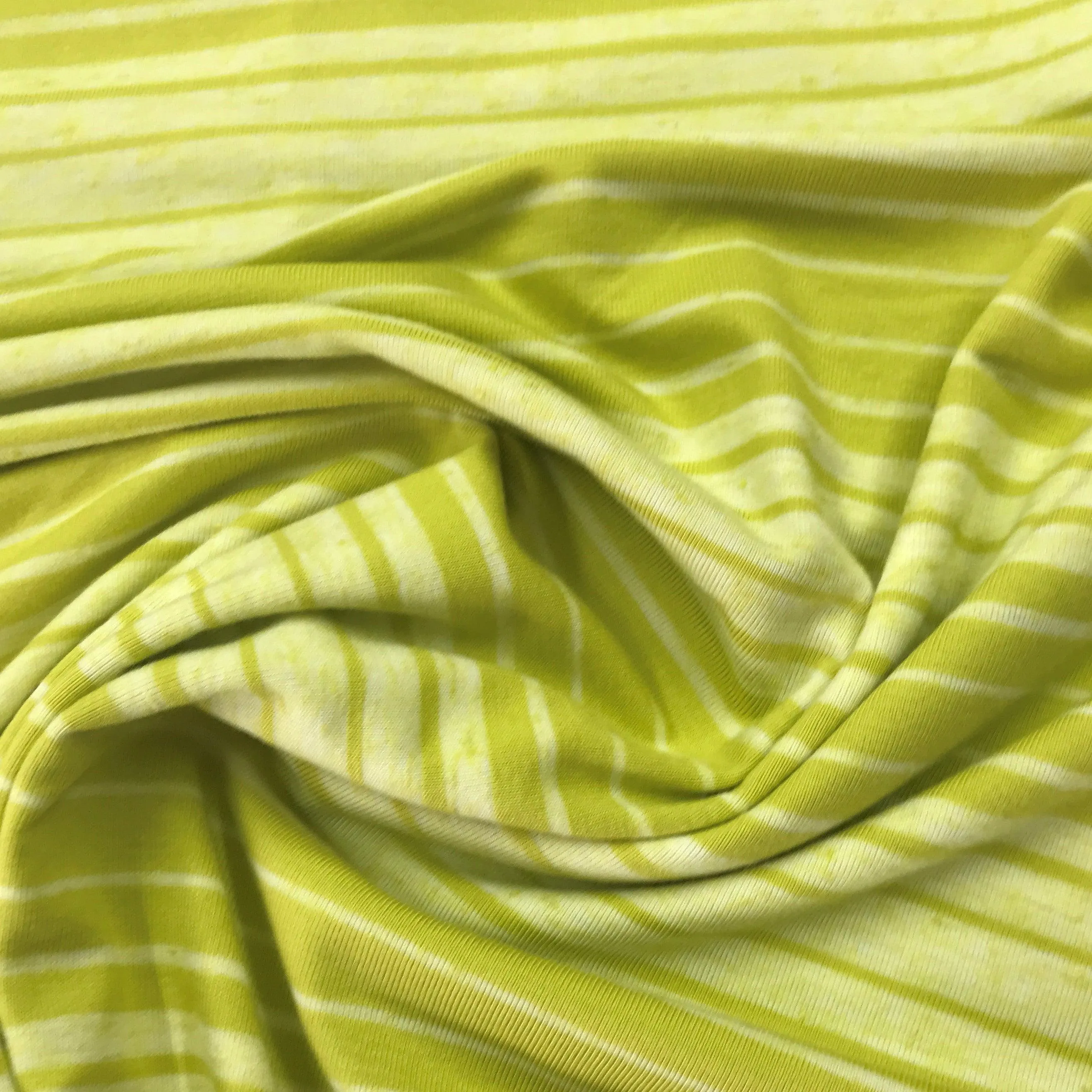 Citrus Stripes on Bamboo/Spandex Jersey Fabric