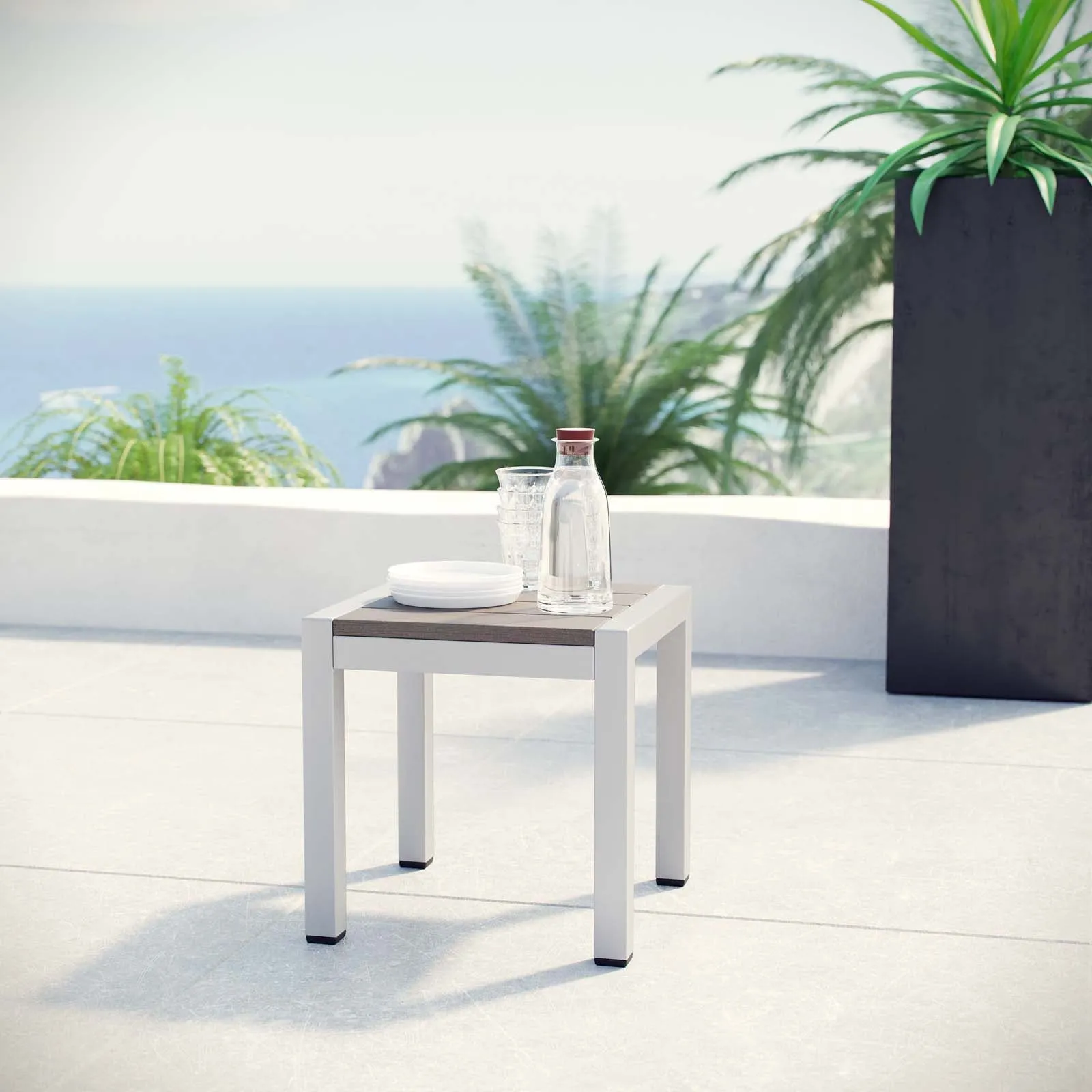 Coast Outdoor Patio Aluminum Side Table