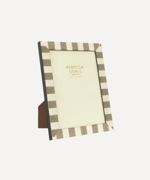 Delilah Striped Photo Frame, Taupe