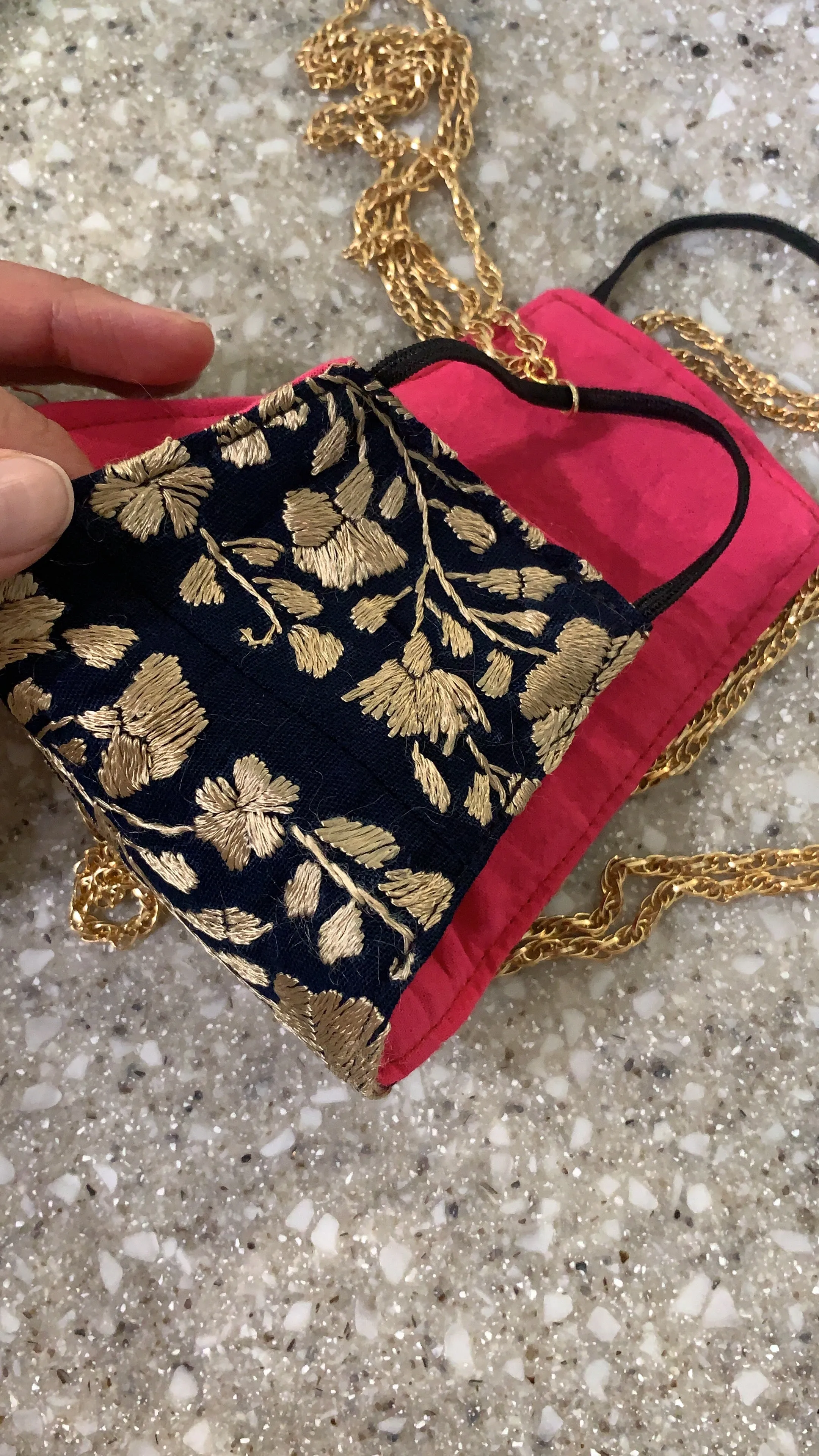 Deluxe Hand Embroidered Face Mask - Floral