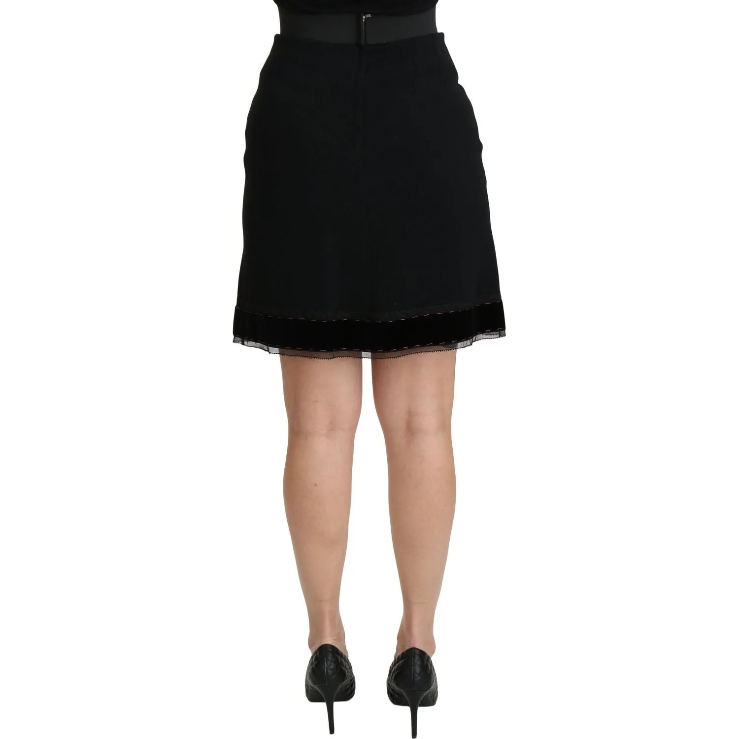Dolce & Gabbana Elegant High-Waist Black Skirt