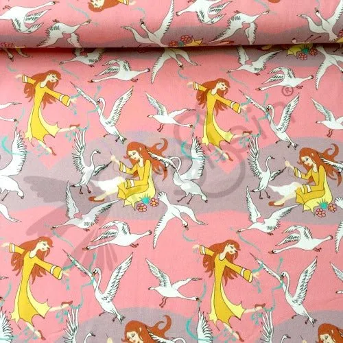 Fat Half - Cotton Jersey - Elisa and the Wild Swans