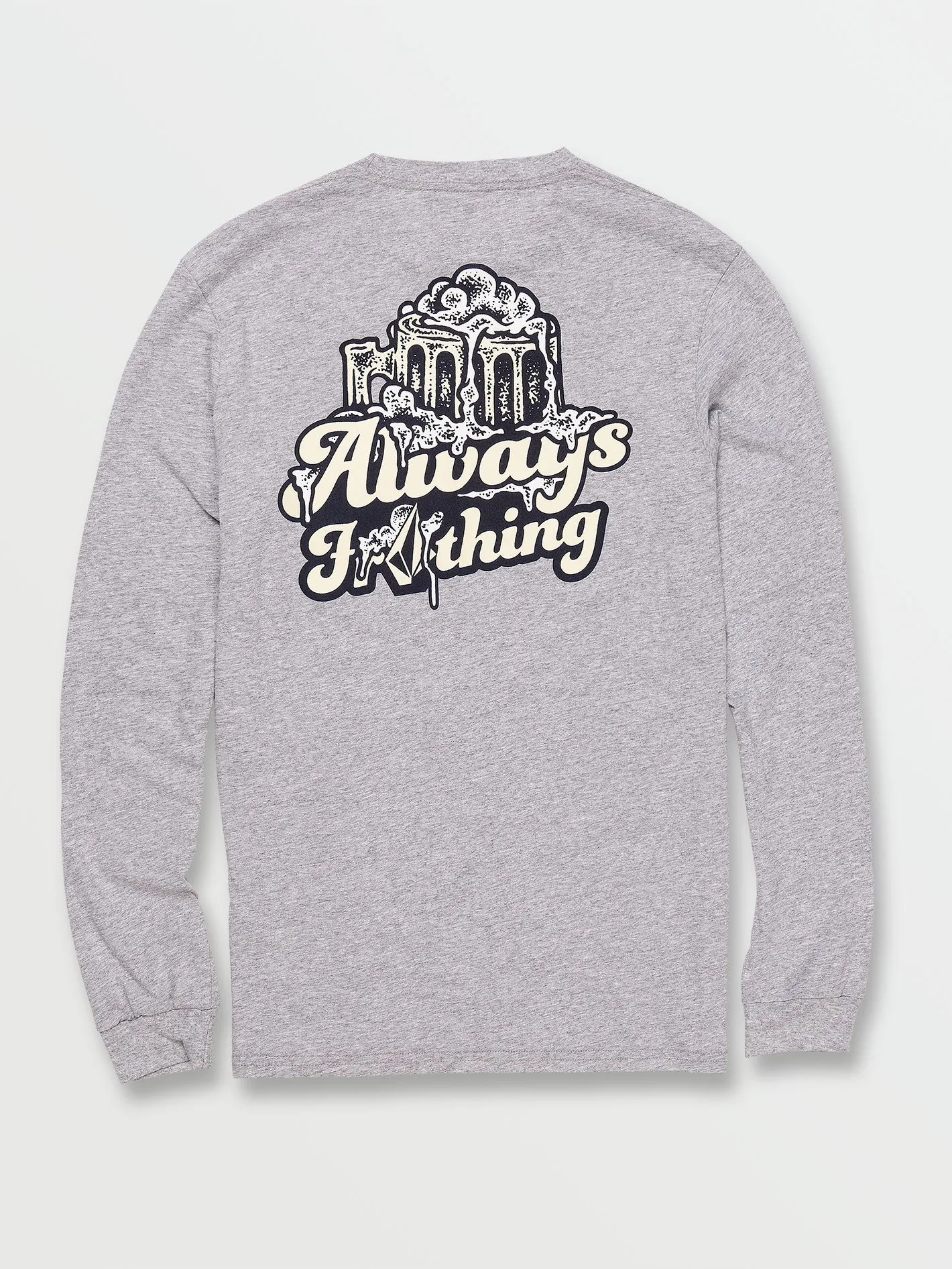Frothy Days Long Sleeve Tee - Heather Grey