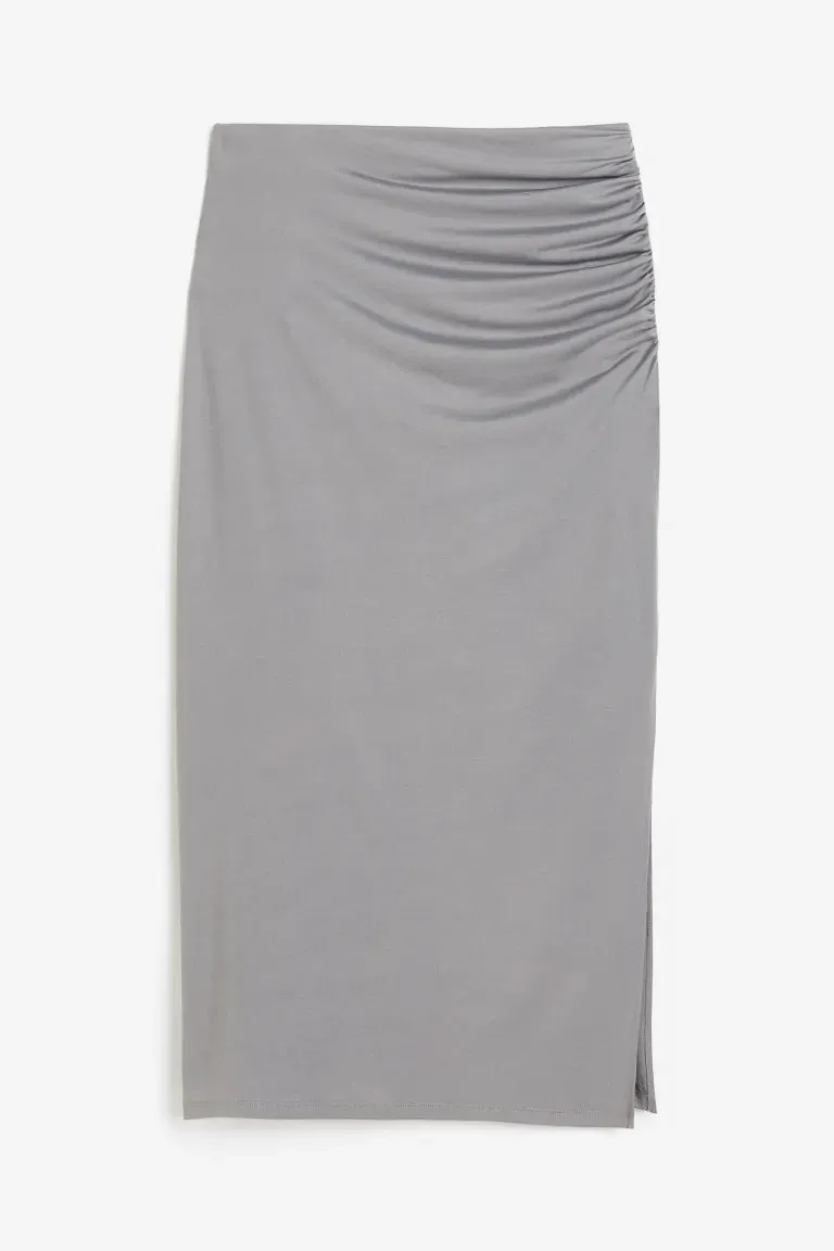 Jersey skirt with ruffles H&M, gray
