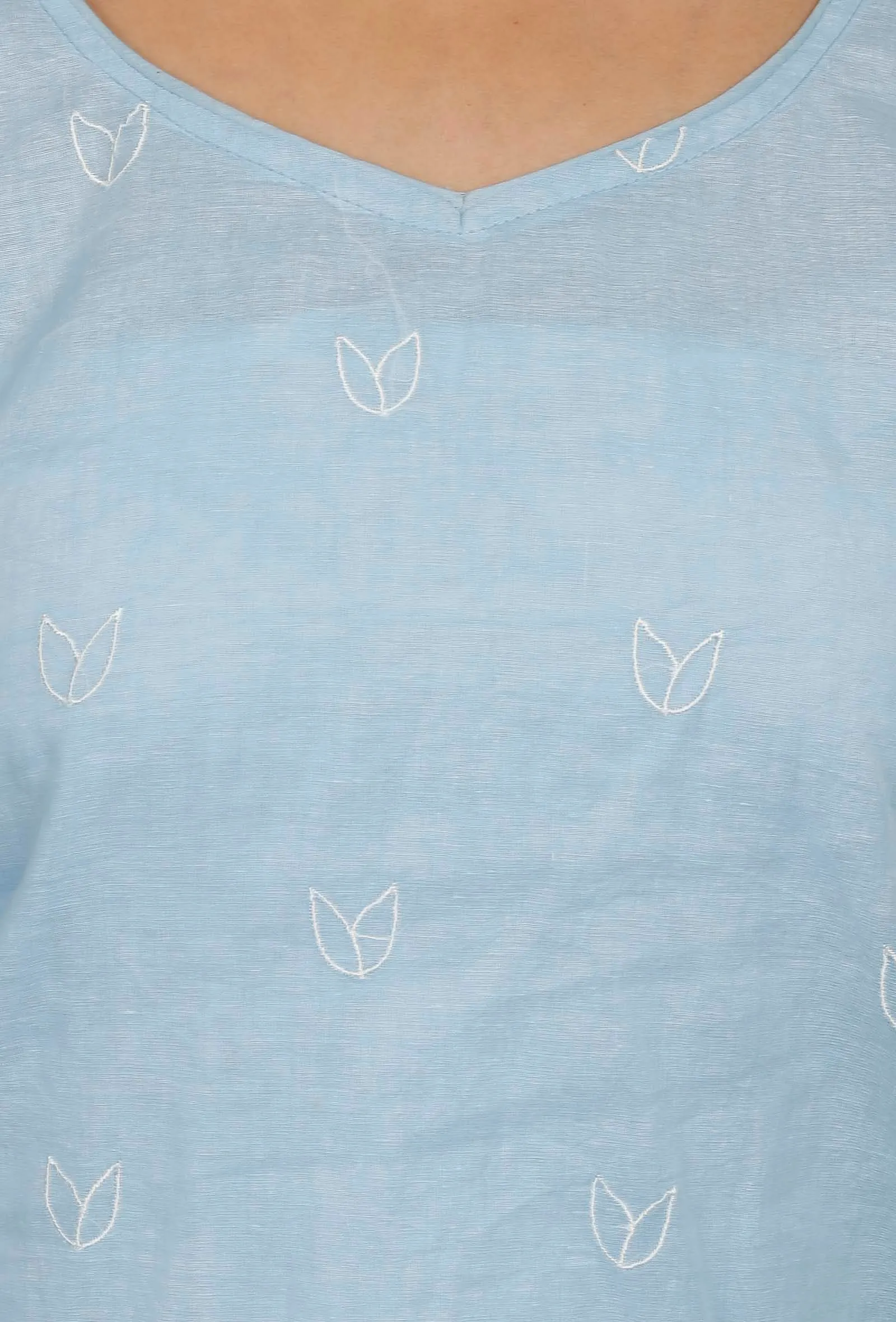 Light Blue Organdy Kurta