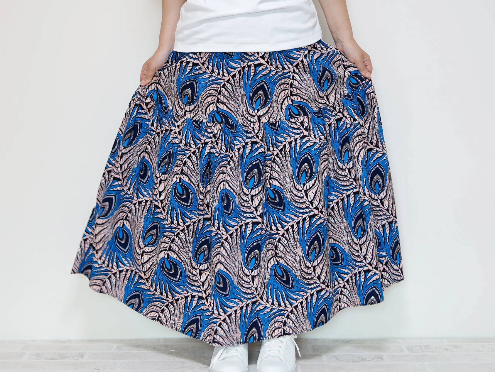 <S39J-001> AFRICAN PRINTED Skirt  -Length 90cm