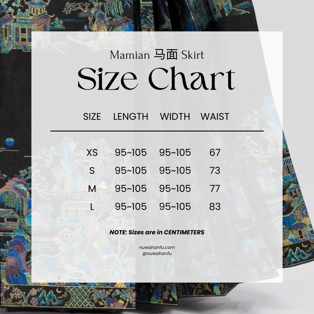 Luo Gé 楼阁 Mother of Pearl Pavilion Mamian Skirt