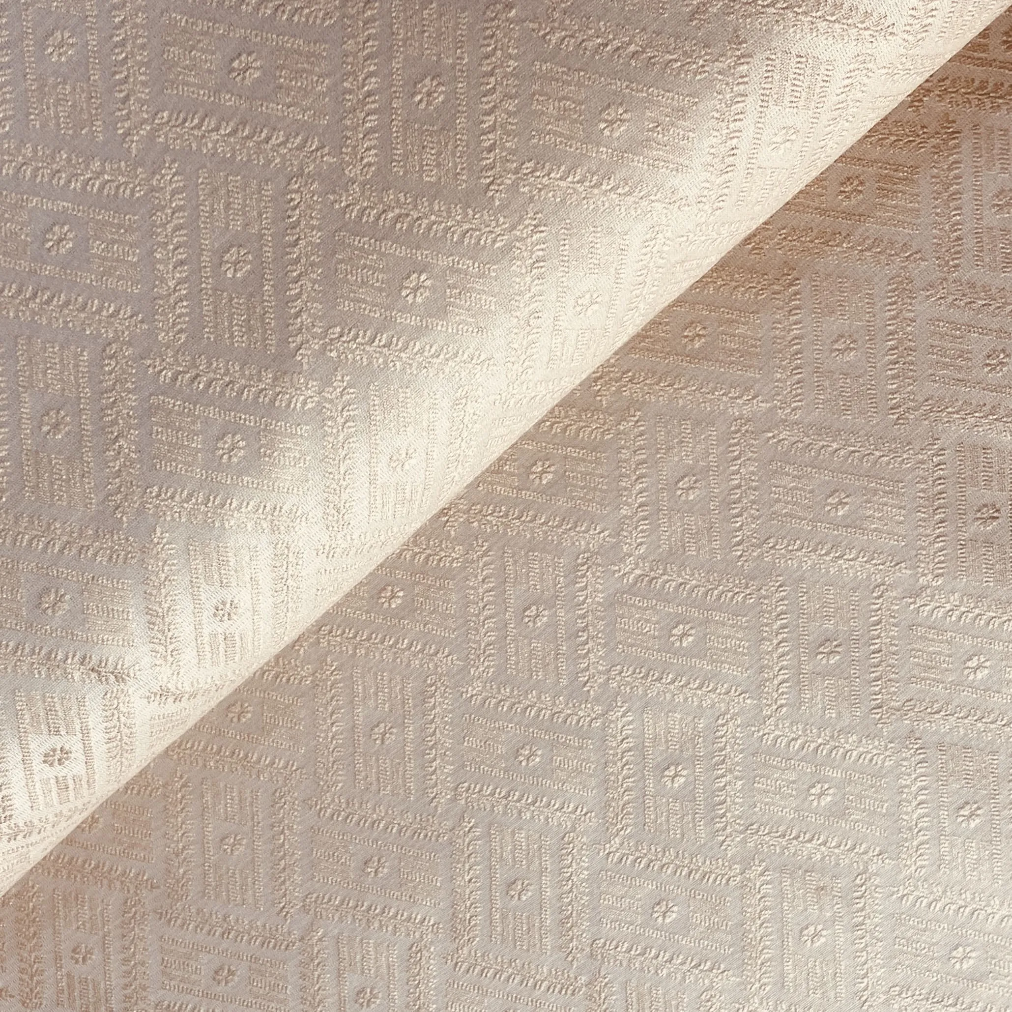 Peach Self Tanchui Cotton Silk Fabric 19661