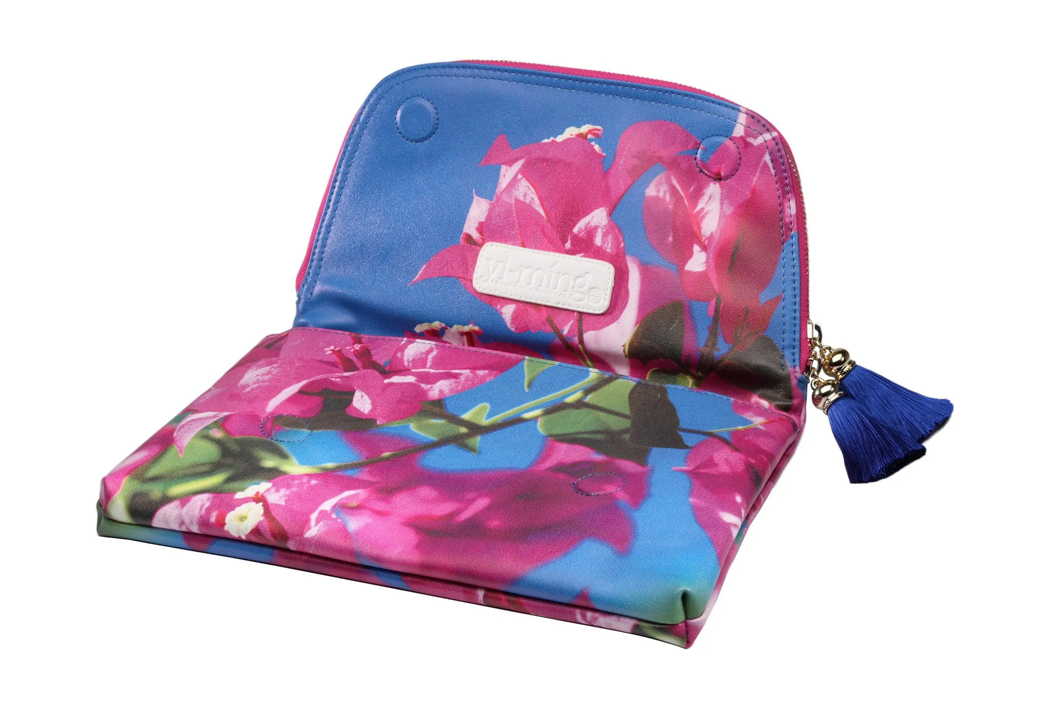 Pink Bougainvillea & Blue Sky Print Clutch