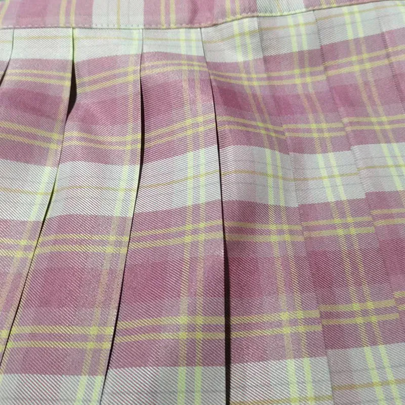 Pink Plaid Jk School Uniform Set