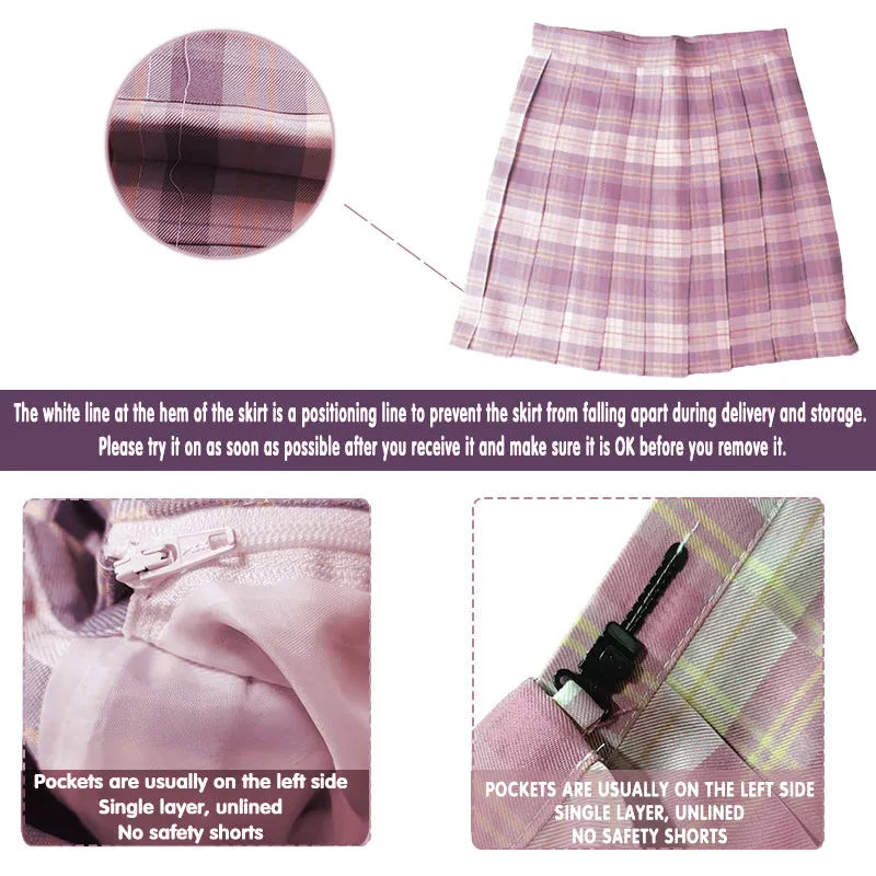 Pink Plaid Jk School Uniform Set