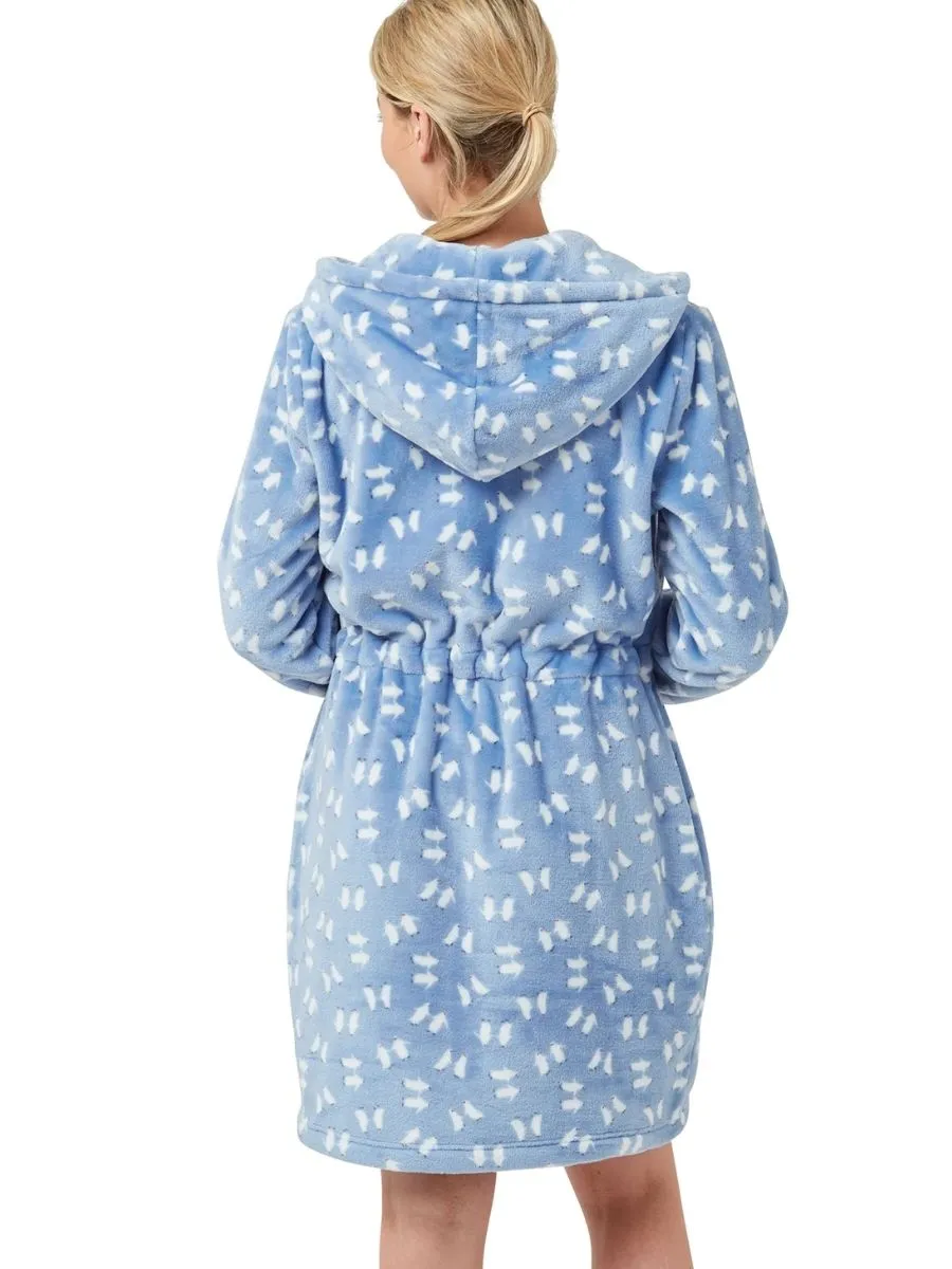 Printed Fleece Robe