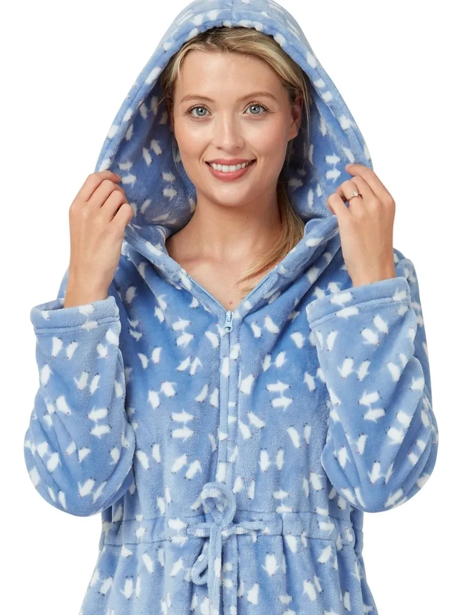 Printed Fleece Robe