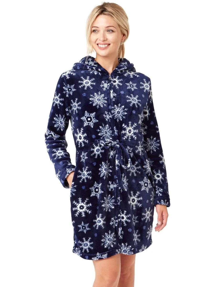 Printed Fleece Robe