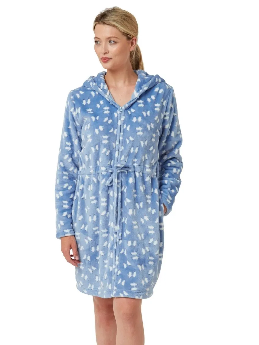 Printed Fleece Robe