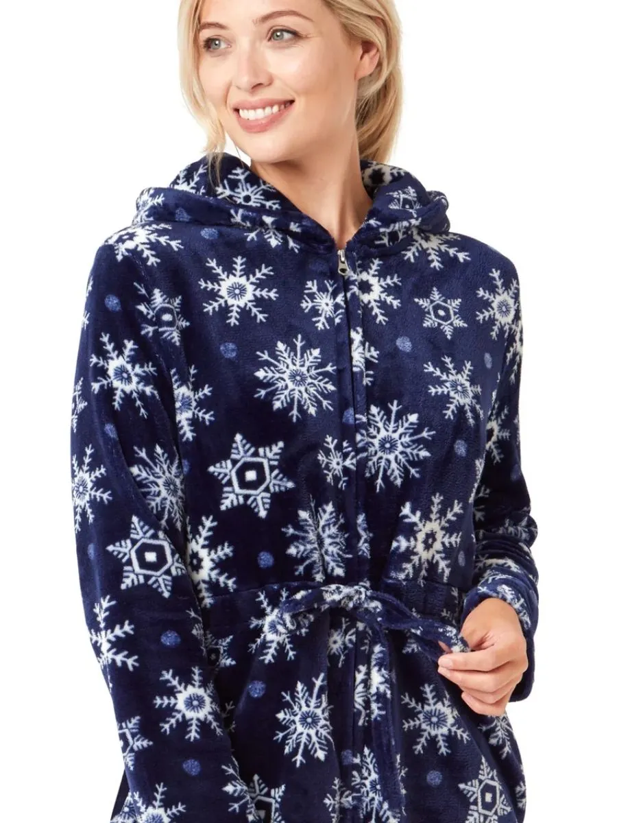 Printed Fleece Robe