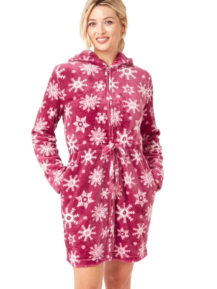 Printed Fleece Robe