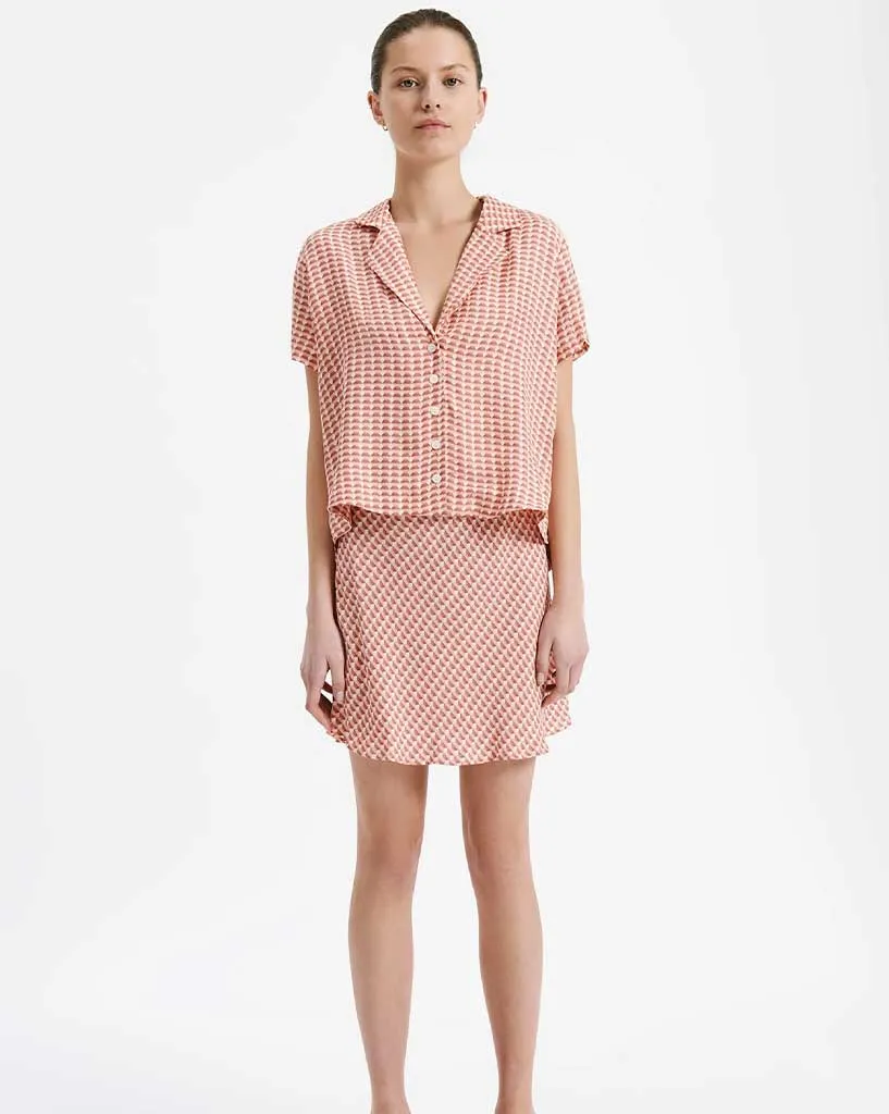 Rhys Cupro Mini Skirt