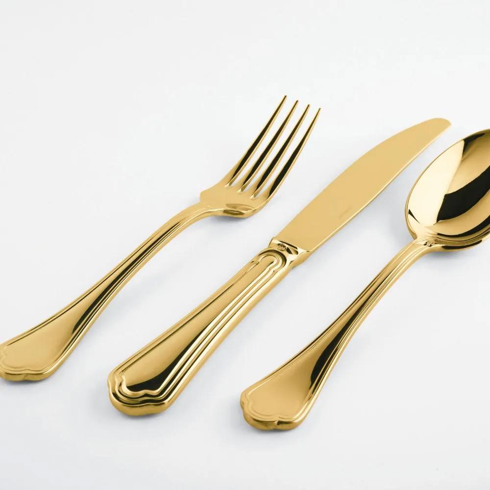 Sambonet Filet Toiras dessert fork PVD Gold