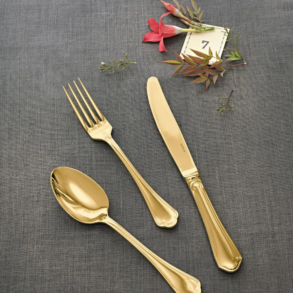 Sambonet Filet Toiras dessert fork PVD Gold