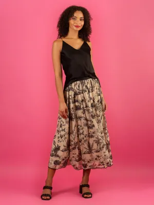 Silky Tencel Printed Skirt