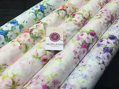 Vintage floral shabby Chic Printed Fabric 100% Cotton Poplin 44" Wide M530 Mtex