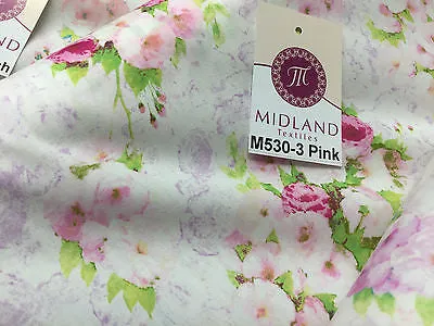 Vintage floral shabby Chic Printed Fabric 100% Cotton Poplin 44" Wide M530 Mtex