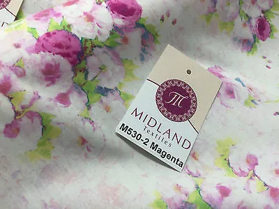 Vintage floral shabby Chic Printed Fabric 100% Cotton Poplin 44" Wide M530 Mtex