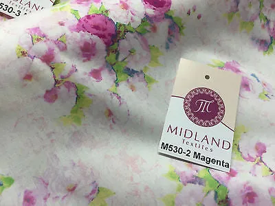 Vintage floral shabby Chic Printed Fabric 100% Cotton Poplin 44" Wide M530 Mtex