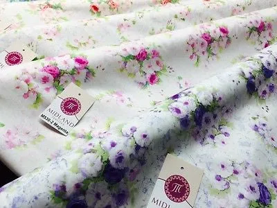 Vintage floral shabby Chic Printed Fabric 100% Cotton Poplin 44" Wide M530 Mtex