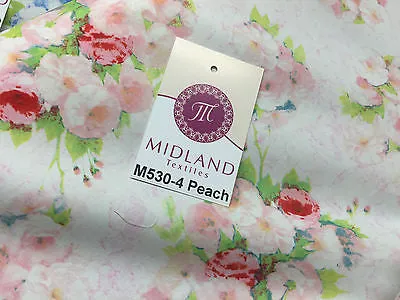 Vintage floral shabby Chic Printed Fabric 100% Cotton Poplin 44" Wide M530 Mtex