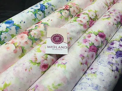 Vintage floral shabby Chic Printed Fabric 100% Cotton Poplin 44" Wide M530 Mtex