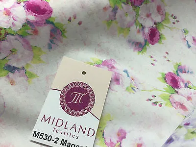 Vintage floral shabby Chic Printed Fabric 100% Cotton Poplin 44" Wide M530 Mtex