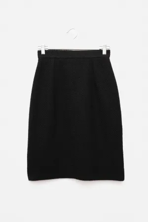 WARM BLACK MINI KNIT SKIRT