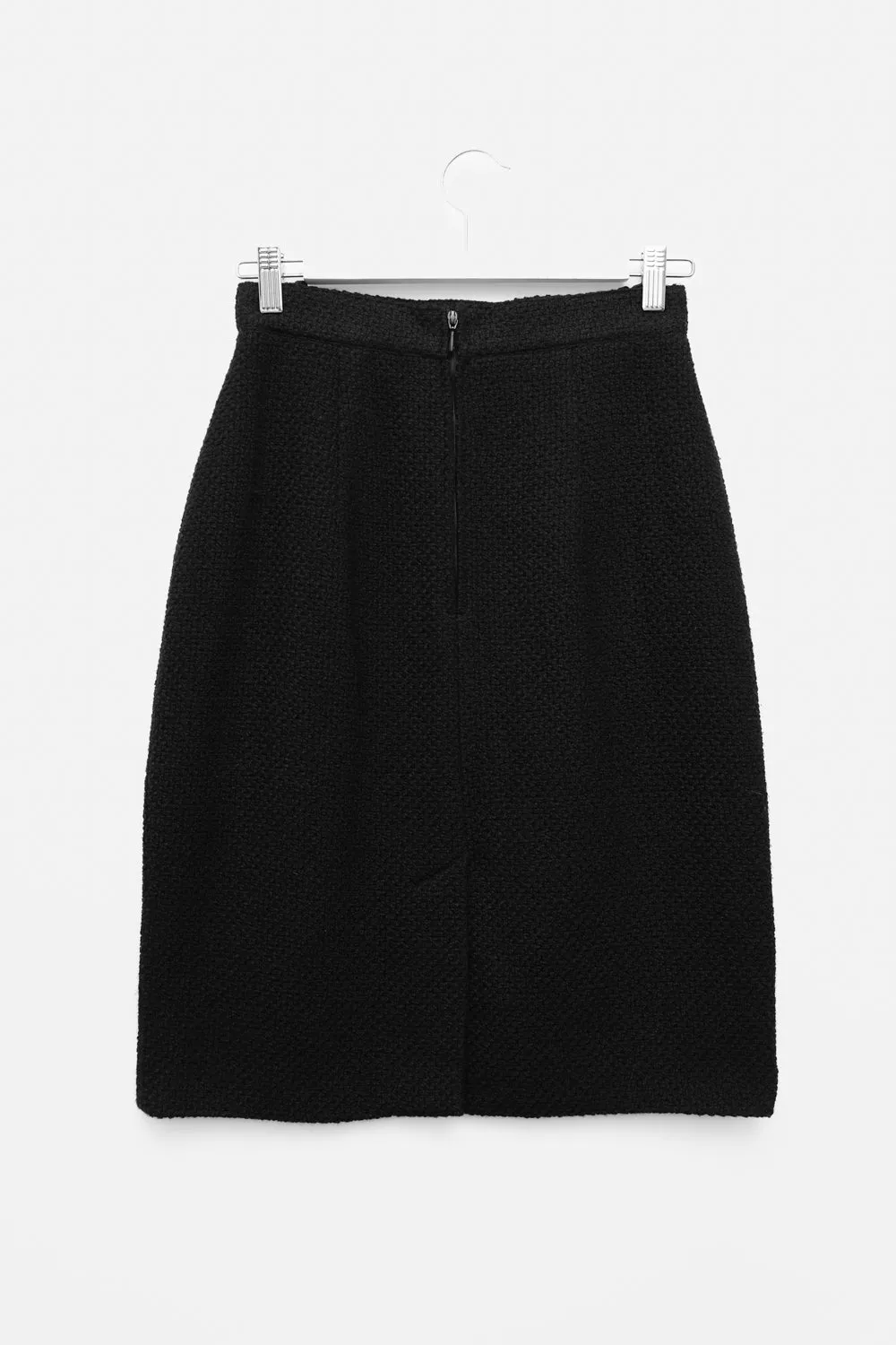 WARM BLACK MINI KNIT SKIRT