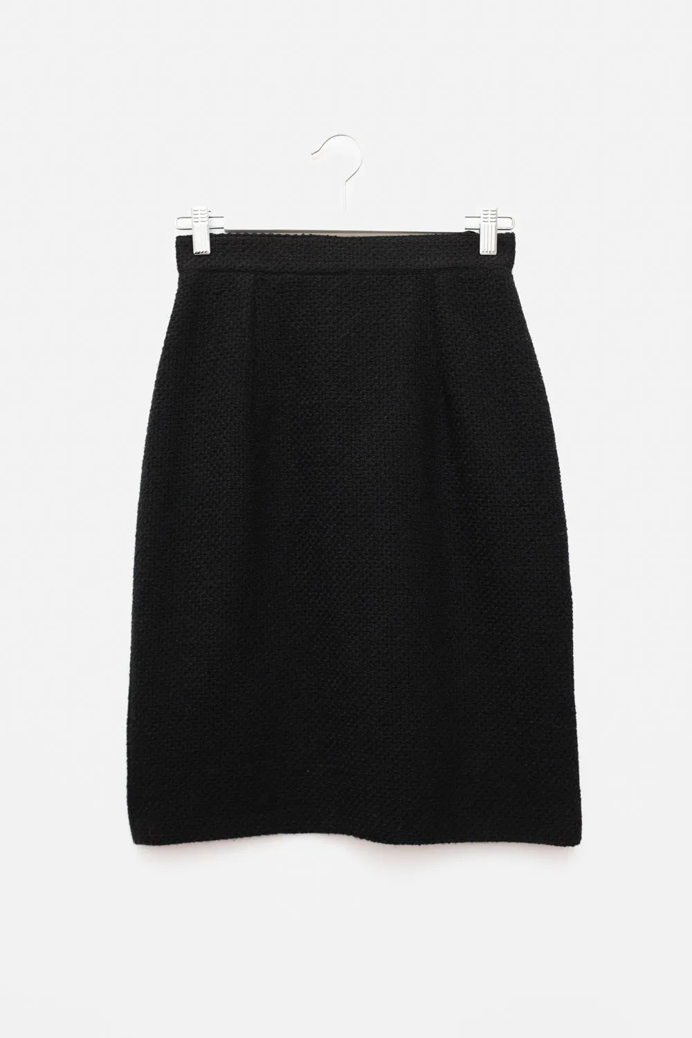WARM BLACK MINI KNIT SKIRT