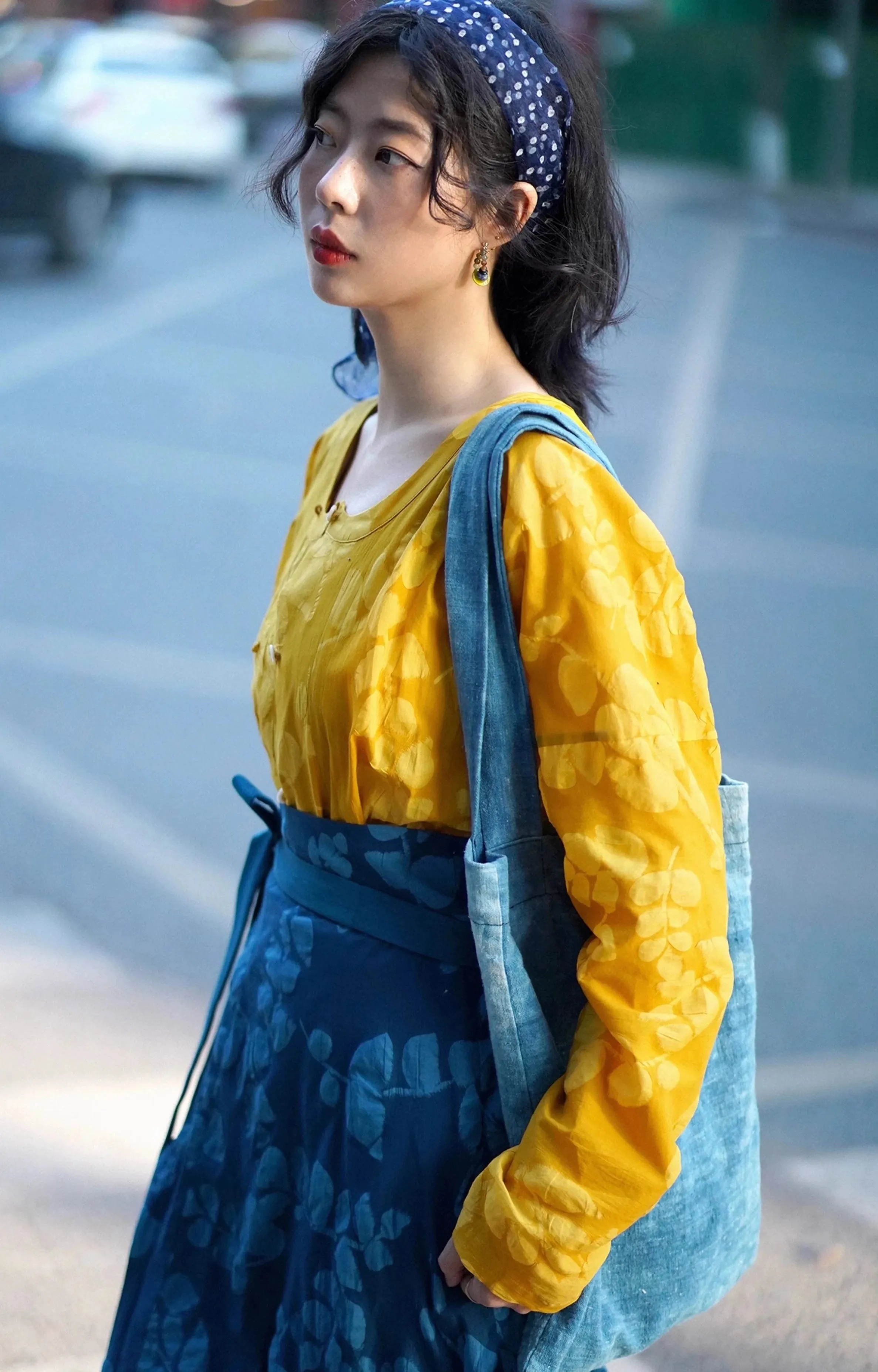 Zhizhi 枝枝 Branching Trees Modernized Tang Dynasty Pure Cotton Two-Collar Tanling Poqun Set