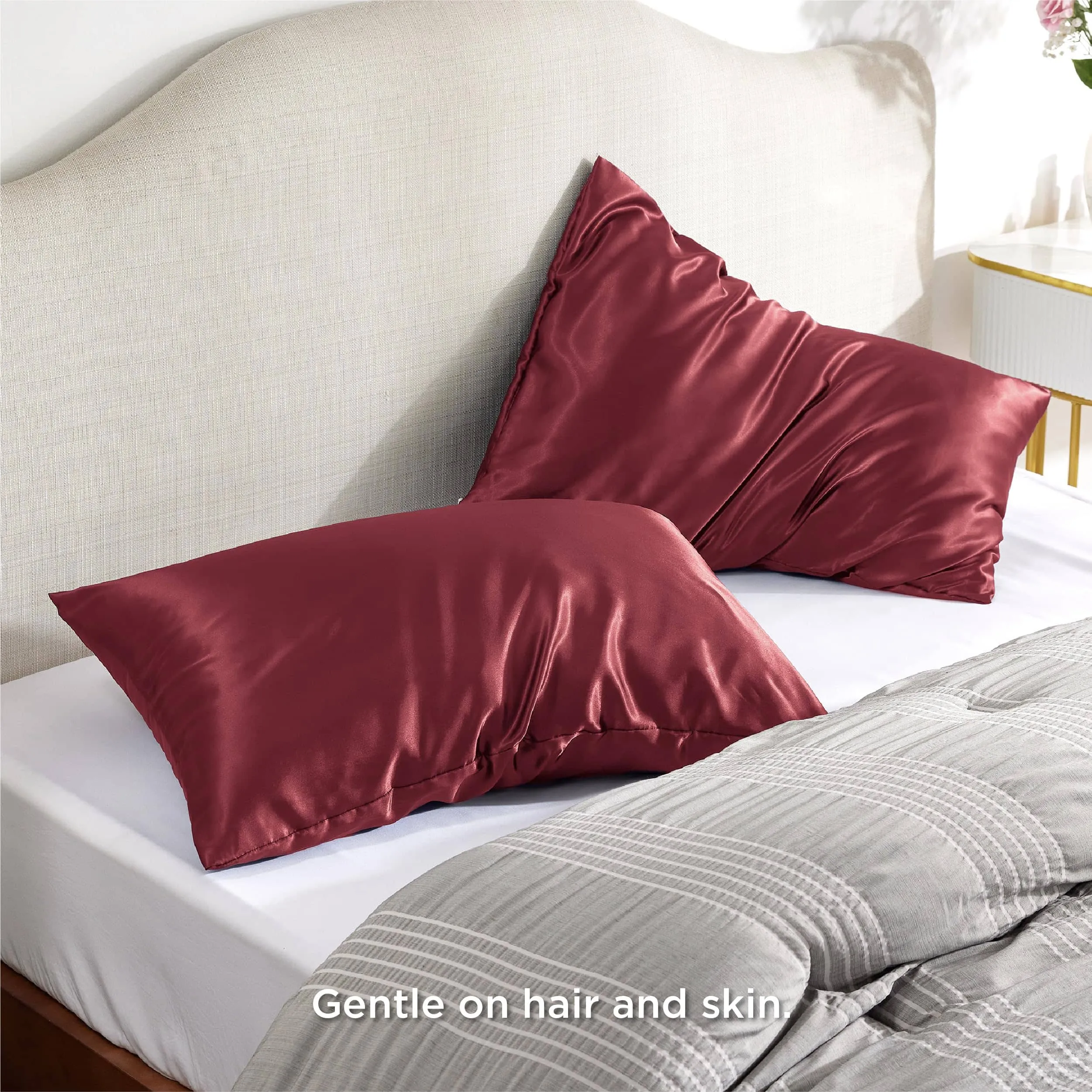 Zipper Closure Satin Pillowcases