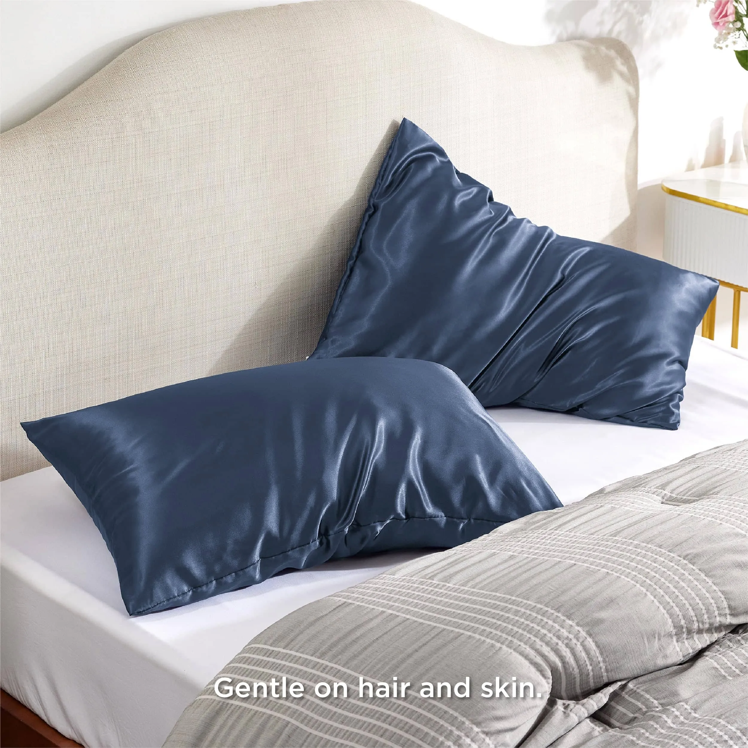 Zipper Closure Satin Pillowcases