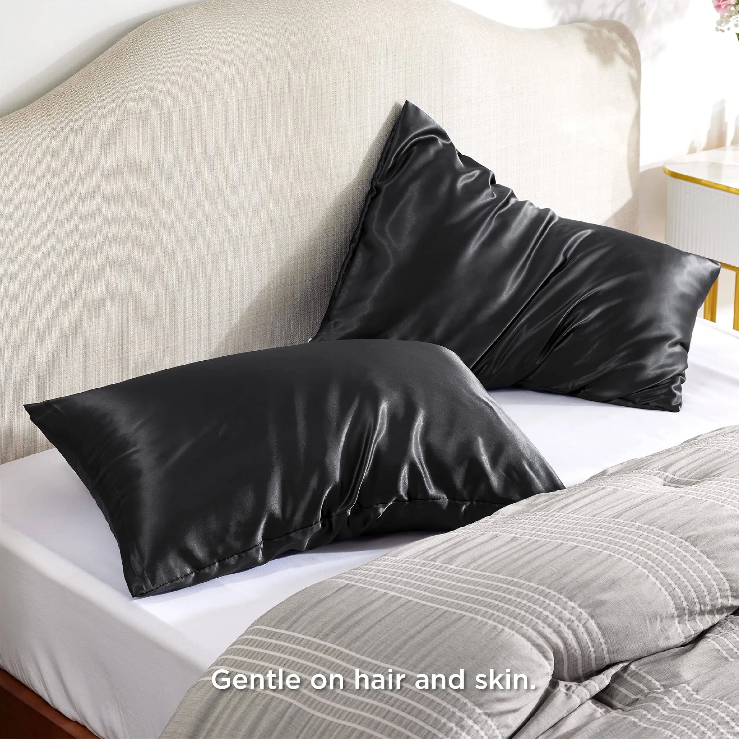 Zipper Closure Satin Pillowcases