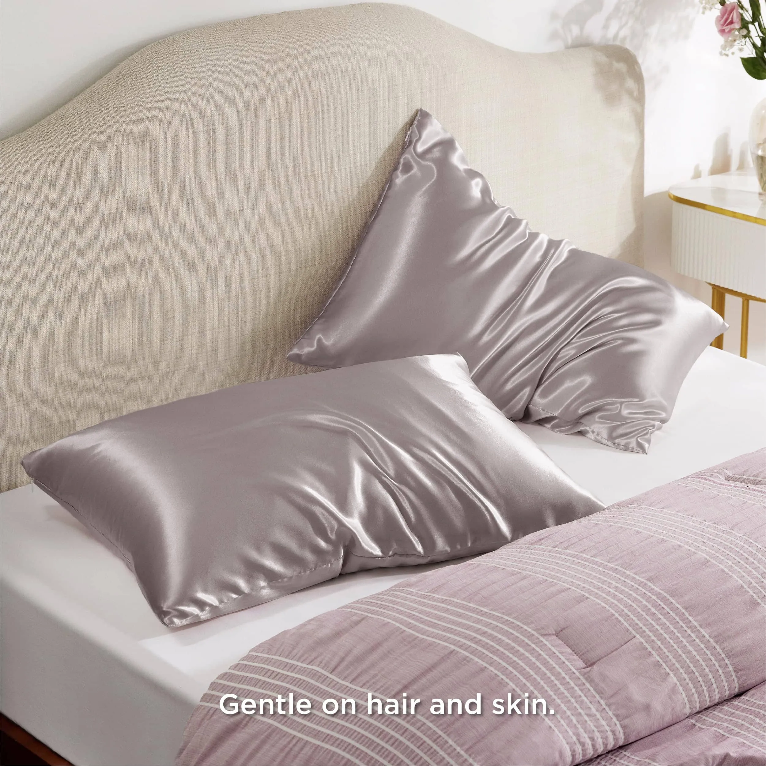 Zipper Closure Satin Pillowcases