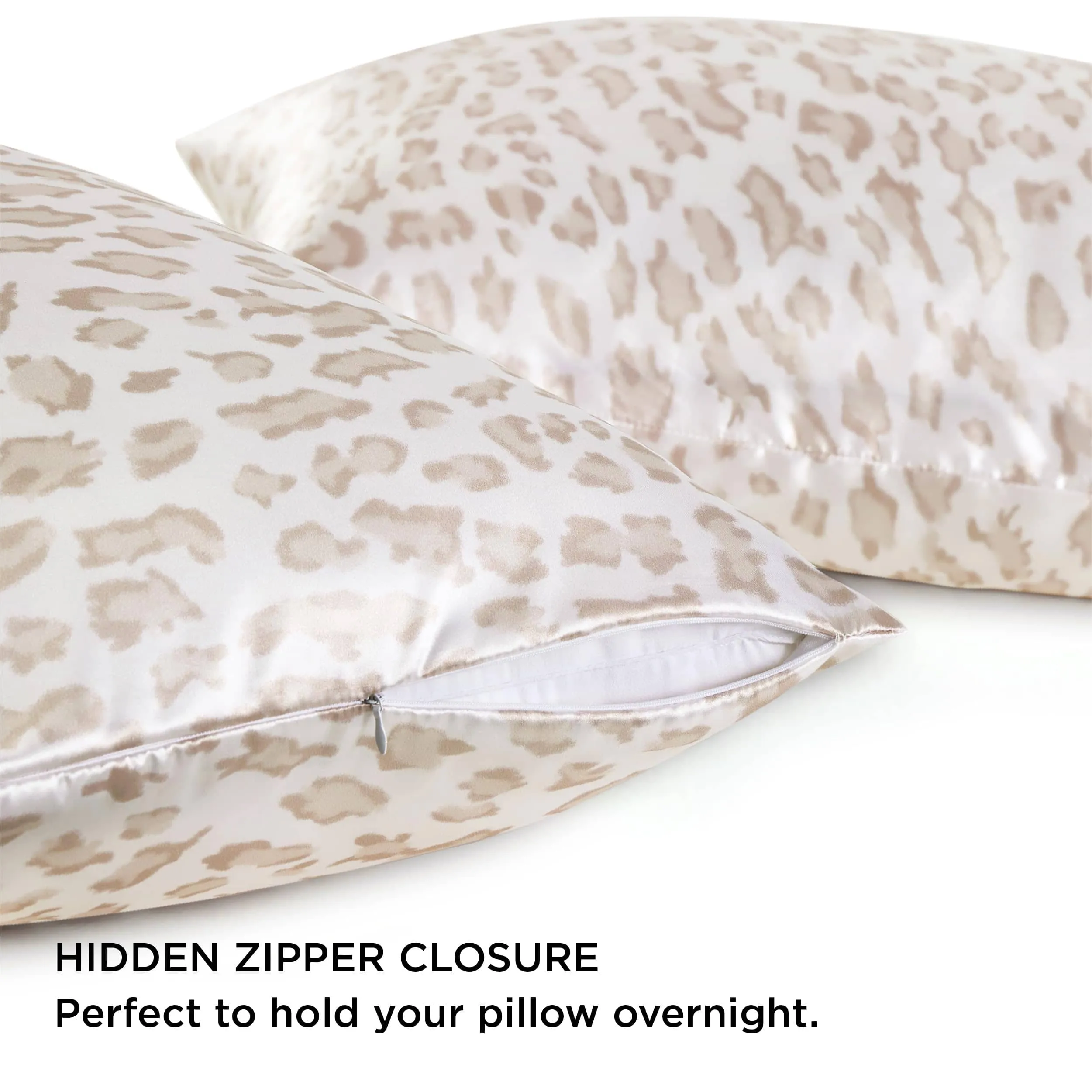 Zipper Closure Satin Pillowcases